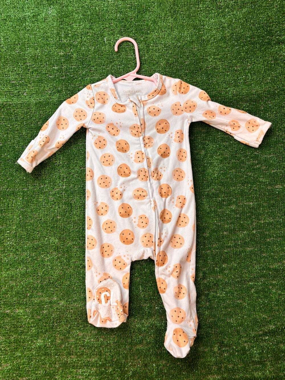 Caden Lane Cookie Sleep And Play Size 0-3 Months Footie Romper Pajamas